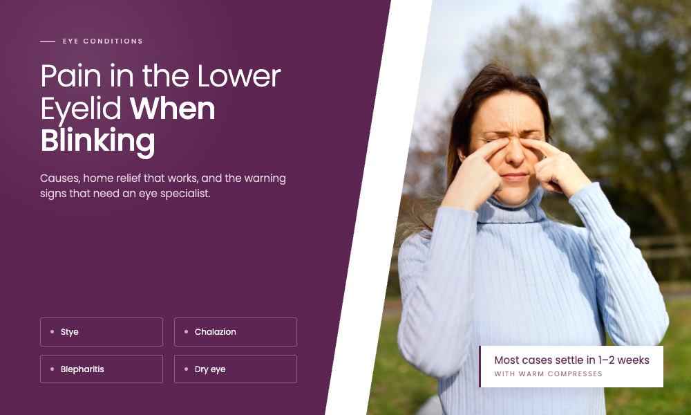 Pain in Lower Eyelid When Blinking