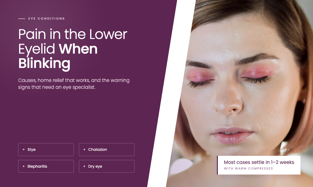 Pain in Lower Eyelid When Blinking